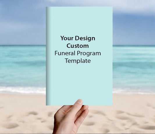 Your Design Custom Background Bifold Funeral Program Template - The Funeral Program Site