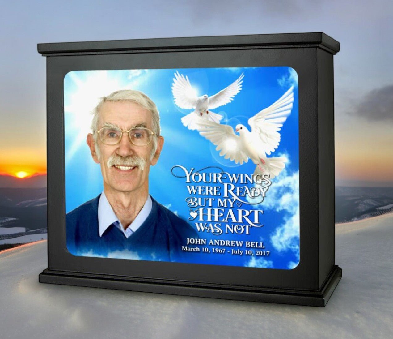 Your Wings Photo Light Box Memorial - The Funeral Program Site