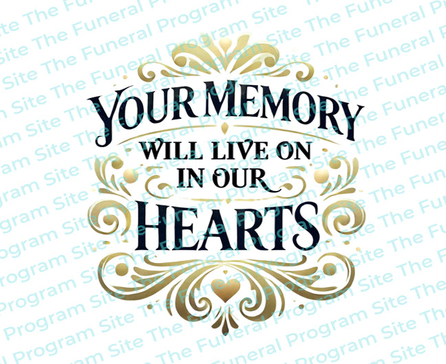 Your Memory Funeral Quote Word Art