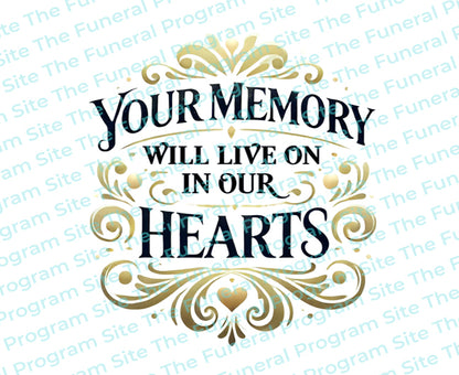 Your Memory Funeral Quote Word Art