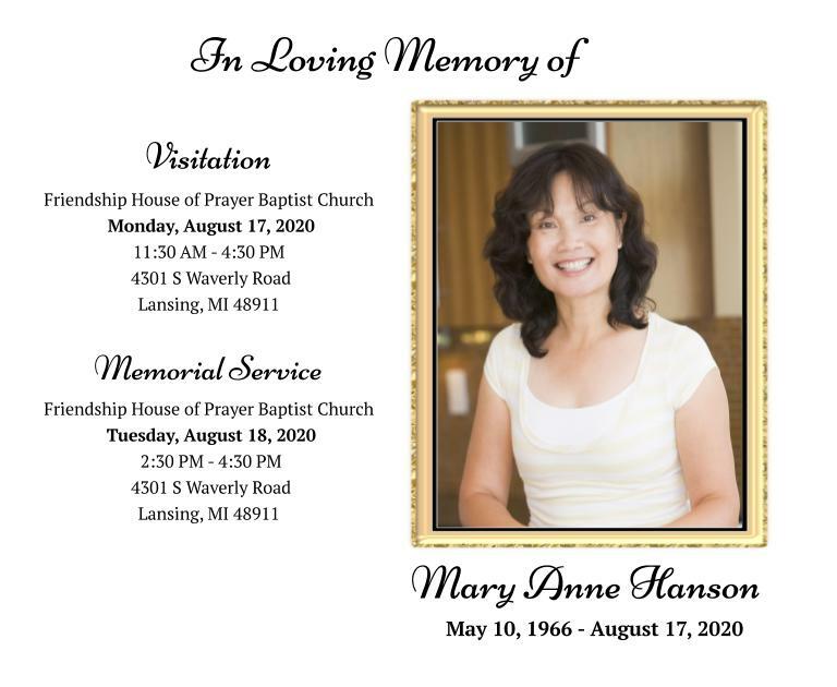 24K Social Media Funeral Announcement Template - Google Docs - The Funeral Program Site