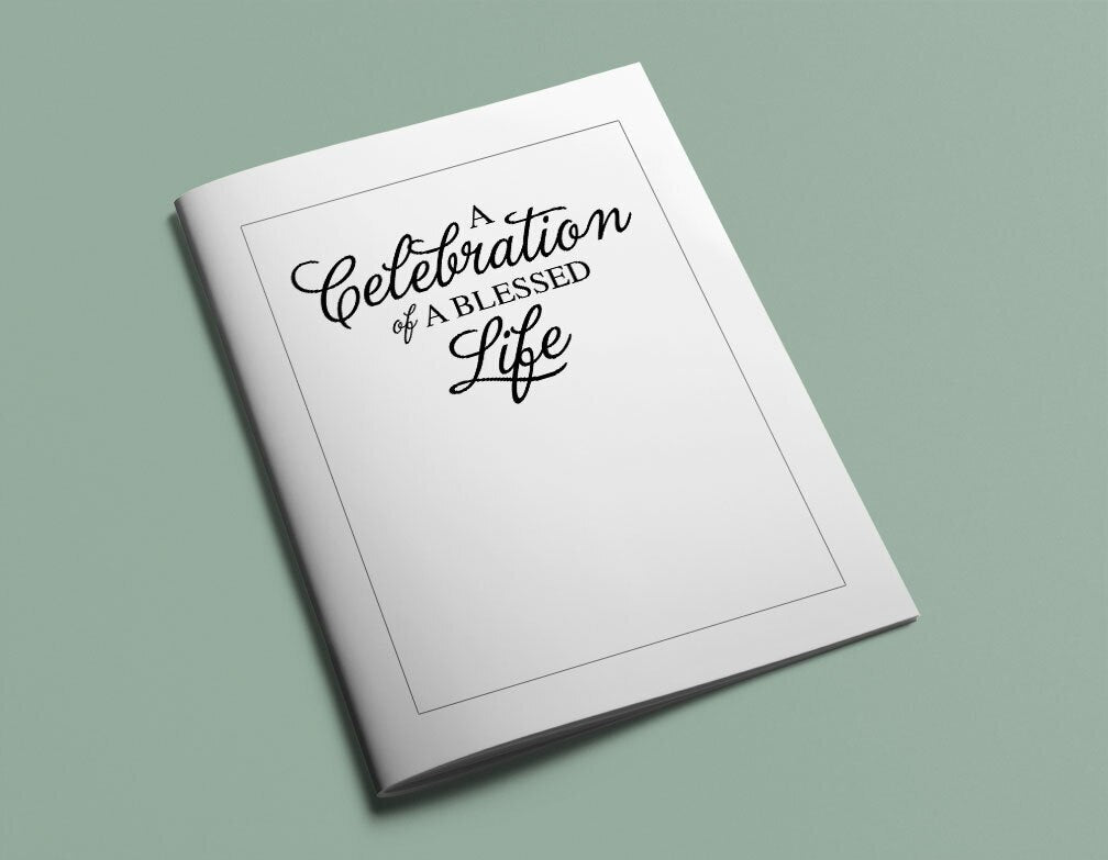 A Celebration of A Blessed Life Funeral Program Title - The Funeral Program Site