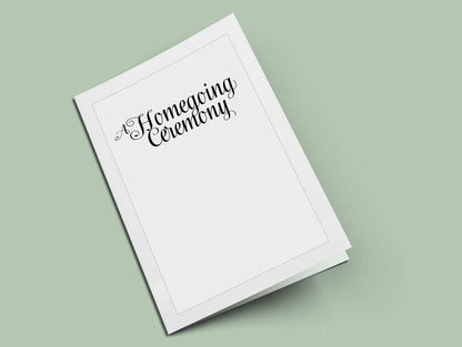 A Homegoing Ceremony Funeral Program Title - The Funeral Program Site