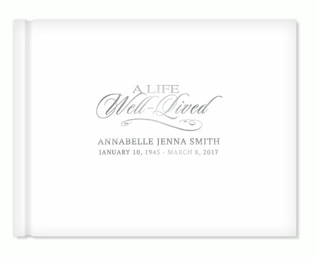 A Life Well Lived Landscape Funeral Guest Book - The Funeral Program Site