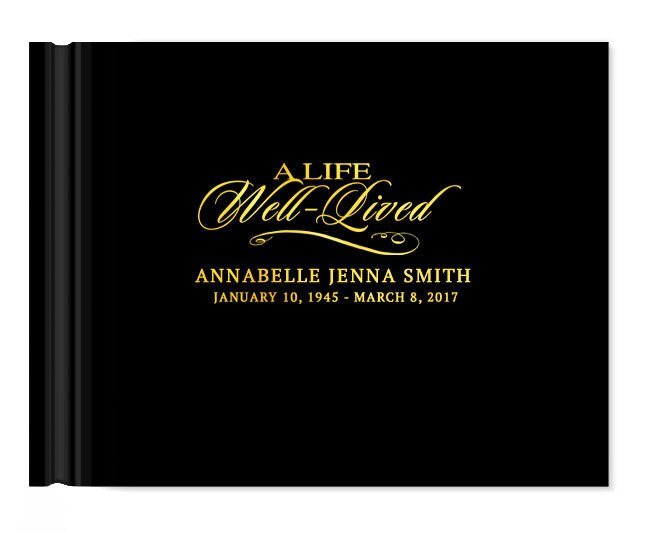 A Life Well Lived Landscape Funeral Guest Book - The Funeral Program Site