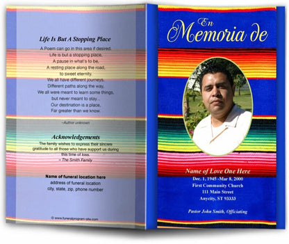 Acapulco Funeral Program Template - The Funeral Program Site