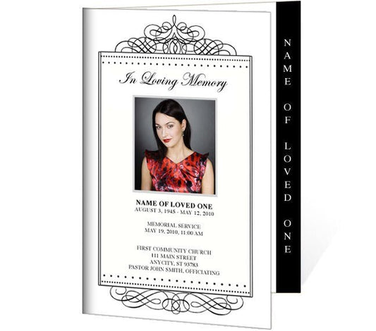 Accent 4 - Sided Graduated Funeral Program Template - The Funeral Program Site