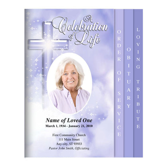 Adoration 8 - Sided Bottom Graduated Funeral Program Template - The Funeral Program Site