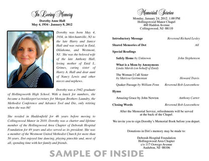 Adoration Cross Funeral Program Paper (Pack of 25) - The Funeral Program Site