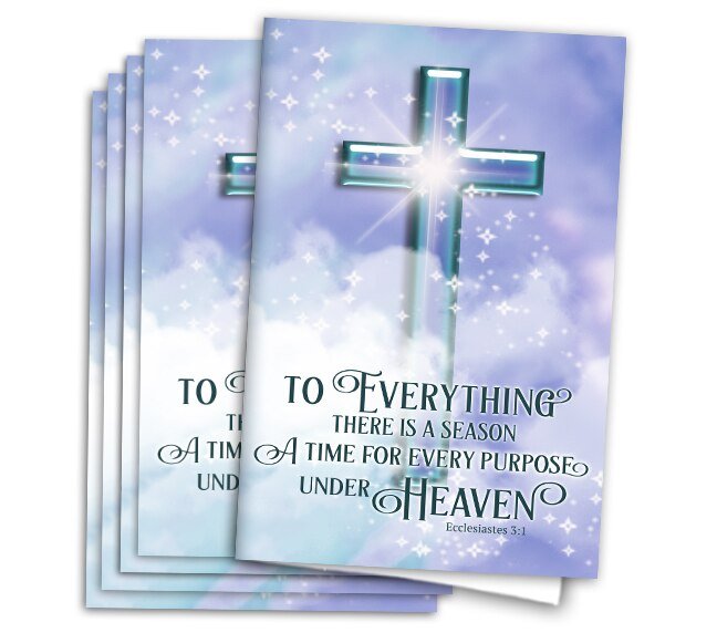 Adoration Cross Funeral Program Paper (Pack of 25) - The Funeral Program Site