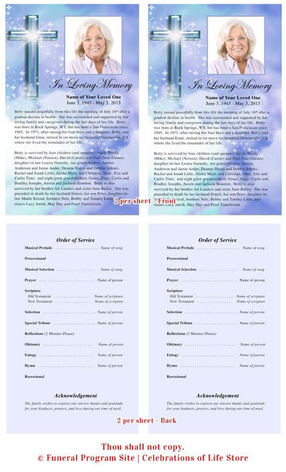 Adoration Funeral Flyer Template - The Funeral Program Site