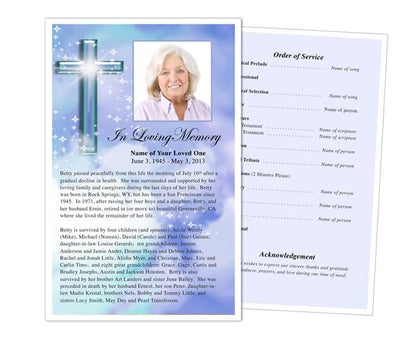 Adoration Funeral Flyer Template - The Funeral Program Site