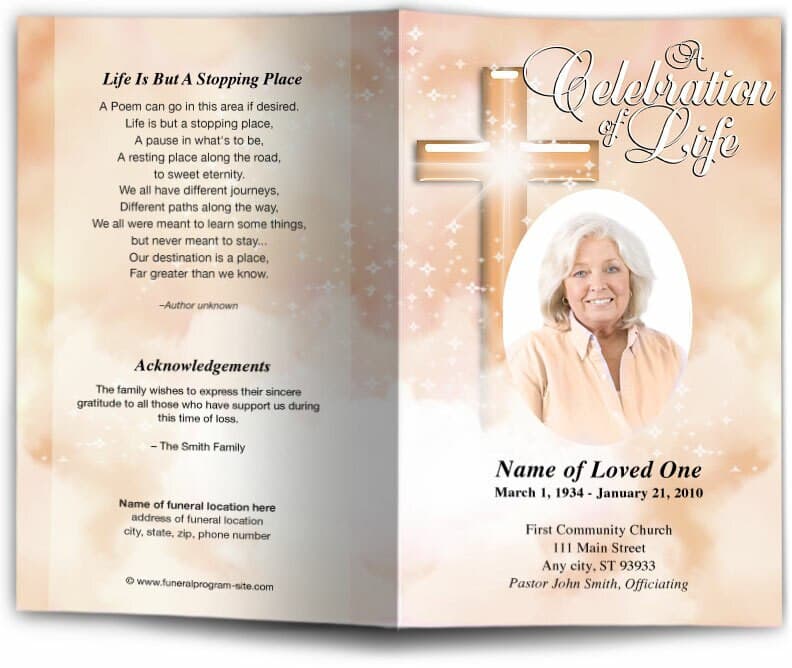 Adoration Funeral Program Template - The Funeral Program Site