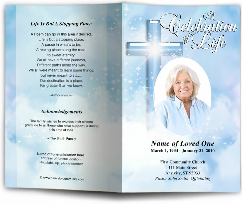 Adoration Funeral Program Template - The Funeral Program Site