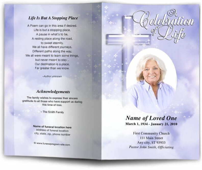 Adoration Funeral Program Template - The Funeral Program Site