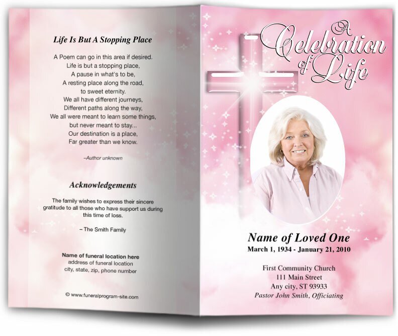 Adoration Funeral Program Template - The Funeral Program Site