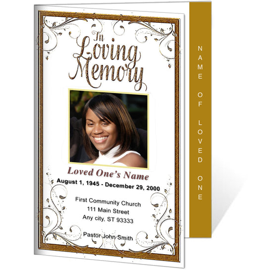 Affinity 4 - Sided Graduated Funeral Program Template - The Funeral Program Site