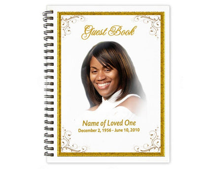 Affinity Spiral Wire Bind Memorial Funeral Guest Book - The Funeral Program Site