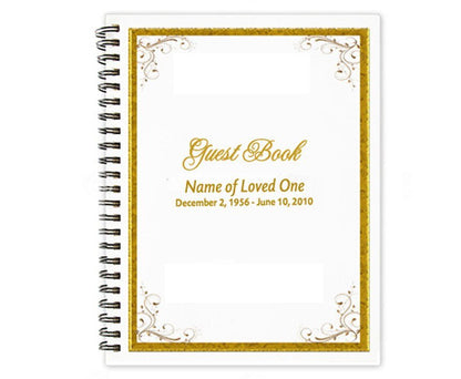 Affinity Spiral Wire Bind Memorial Funeral Guest Book - The Funeral Program Site