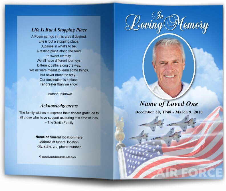 Air Force Funeral Program Template - The Funeral Program Site