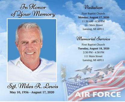 Air Force Social Media Funeral Announcement Template - Google Docs - The Funeral Program Site