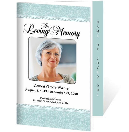 Alexa 4 - Sided Graduated Funeral Program Template - The Funeral Program Site