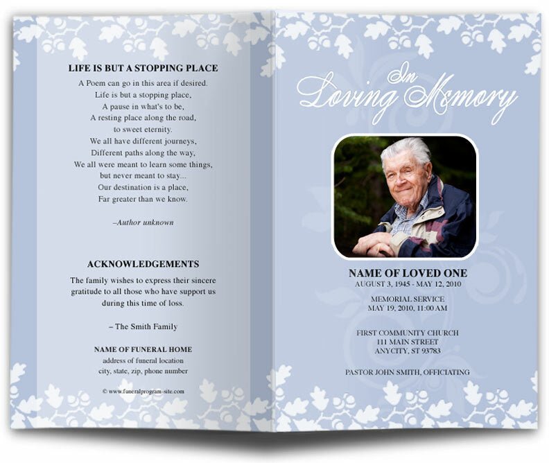 Allegro Funeral Program Template - The Funeral Program Site