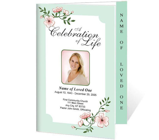 Allison 4 - Sided Graduated Funeral Program Template - The Funeral Program Site