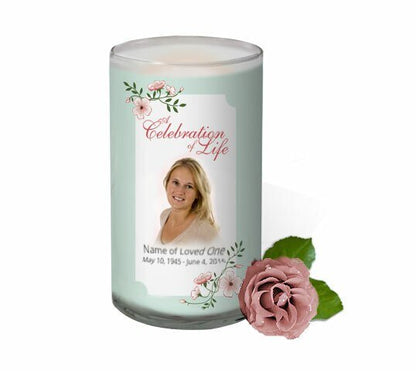 Allison Personalized Glass Memorial Candle - The Funeral Program Site