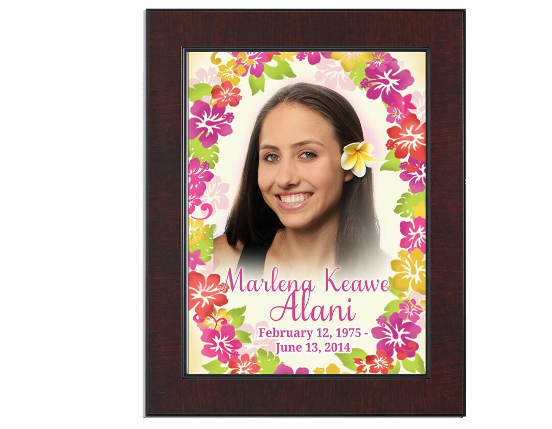 Aloha Funeral Poster Memorial Portrait - The Funeral Program Site