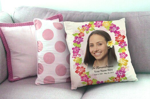 Aloha In Loving Memory Memorial Pillow - The Funeral Program Site