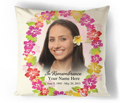 Aloha In Loving Memory Memorial Pillow - The Funeral Program Site