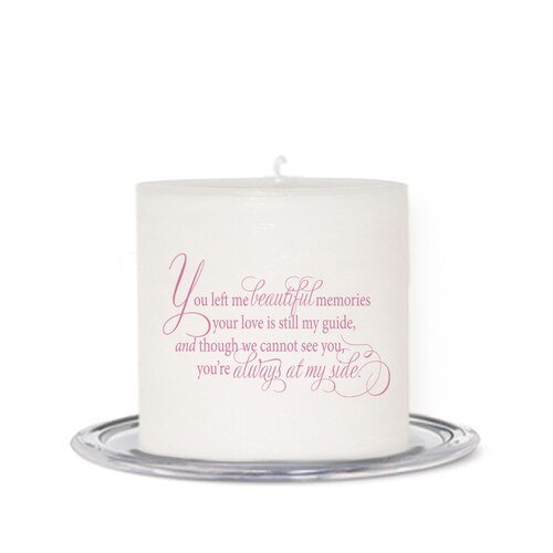 Always Personalized Small Wax Memorial Candle - The Funeral Program Site