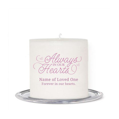 Always Personalized Small Wax Memorial Candle - The Funeral Program Site