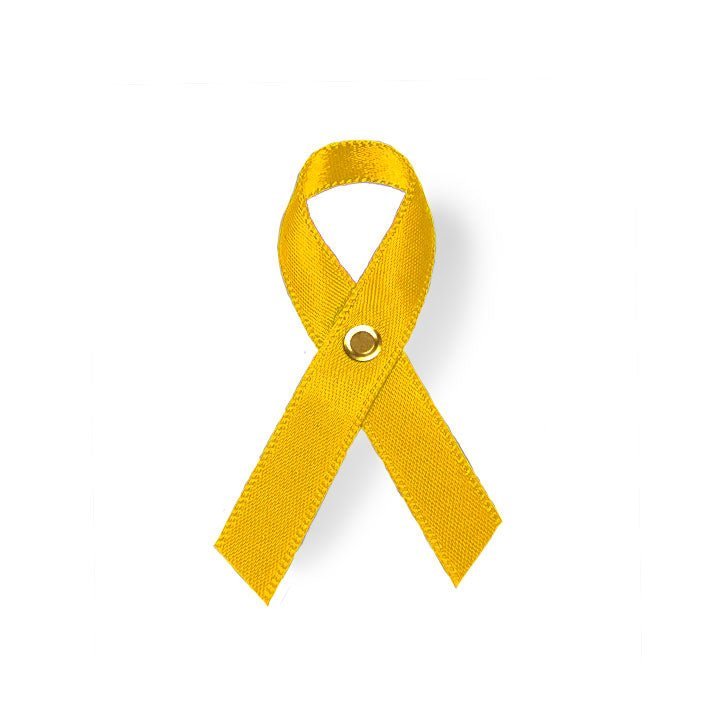 Amber Cancer Ribbon, Awareness Ribbons (No Personalization) - Pack of 10 - The Funeral Program Site