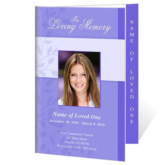 Ambience 4 - Sided Graduated Funeral Program Template - The Funeral Program Site