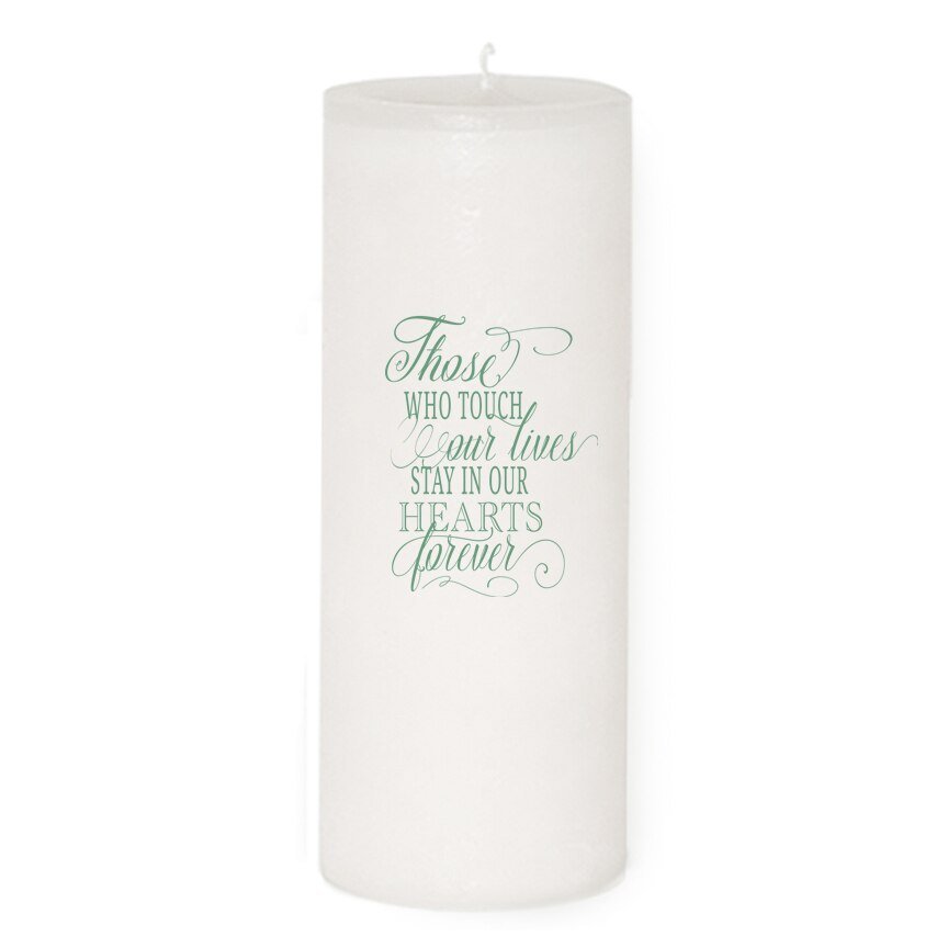 Ambrosia Personalized Wax Pillar Memorial Candle - The Funeral Program Site