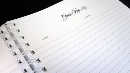 Ambrosia Spiral Wire Bind Funeral Guest Book - The Funeral Program Site