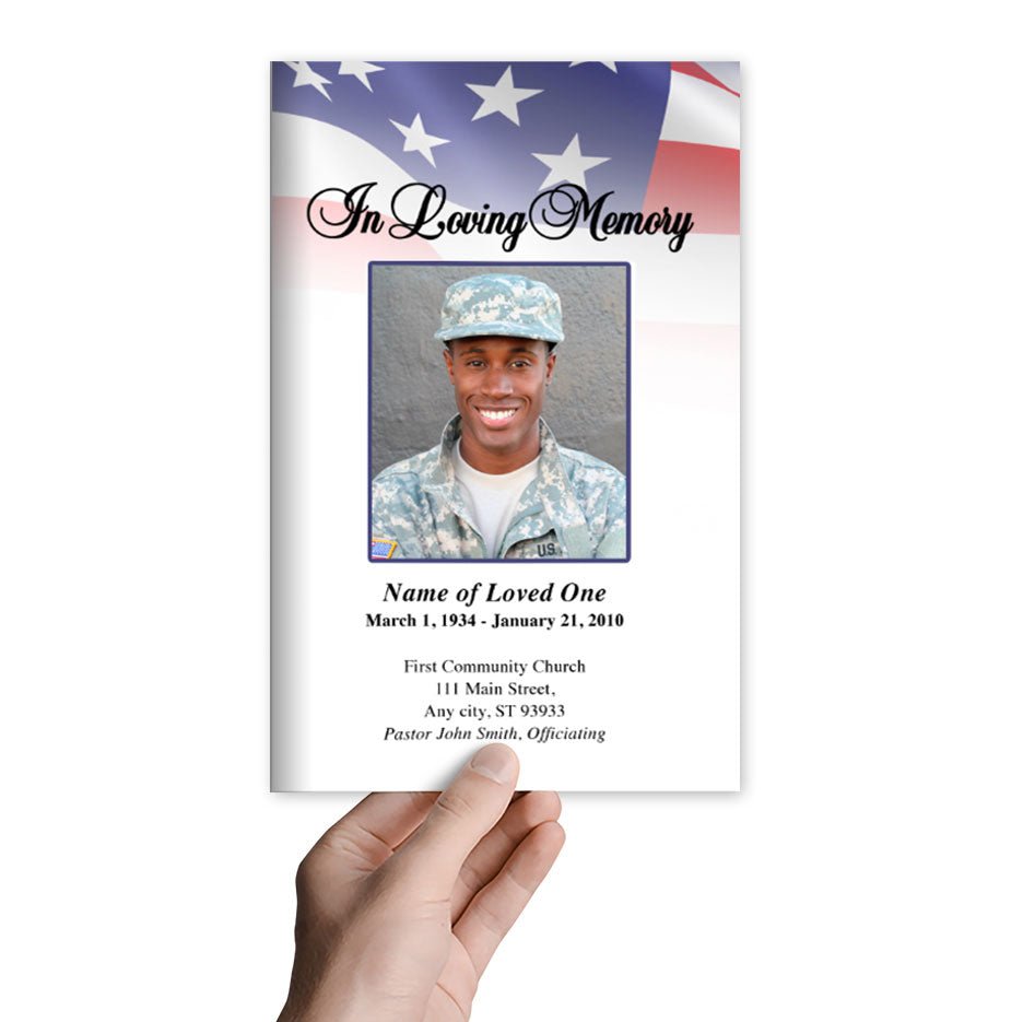 America Funeral Program Template - The Funeral Program Site