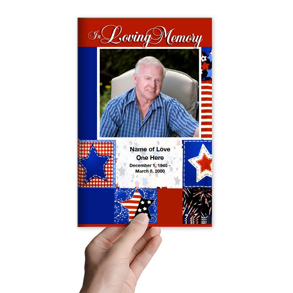 Americana Funeral Program Template - The Funeral Program Site