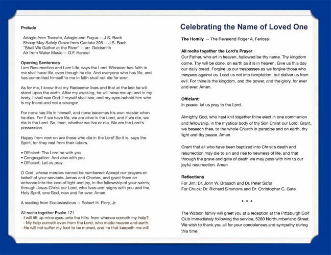 Americana Funeral Program Template - The Funeral Program Site