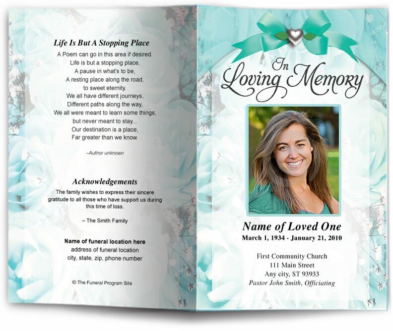 Amethyst Funeral Program Template - The Funeral Program Site