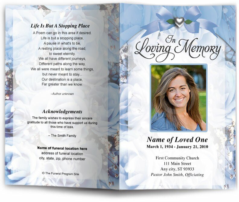 Amethyst Funeral Program Template - The Funeral Program Site