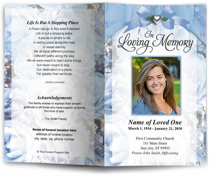 Amethyst Funeral Program Template - The Funeral Program Site