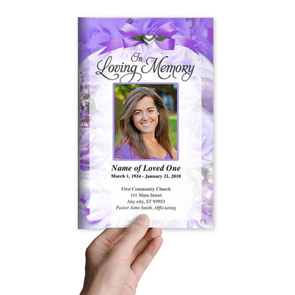 Amethyst Funeral Program Template - The Funeral Program Site