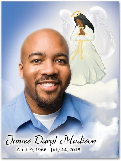 Angel Funeral Poster Memorial Portrait - The Funeral Program Site