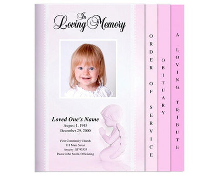 Angela 8 - Sided Graduated Program Template - The Funeral Program Site