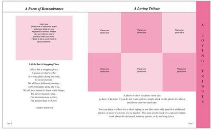 Angela 8 - Sided Graduated Program Template - The Funeral Program Site