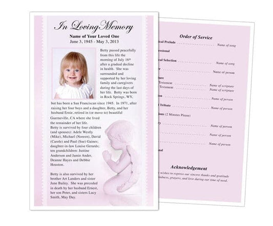 Angela Funeral Flyer Template - The Funeral Program Site