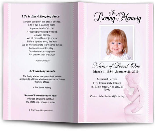 Angela Funeral Program Template - The Funeral Program Site